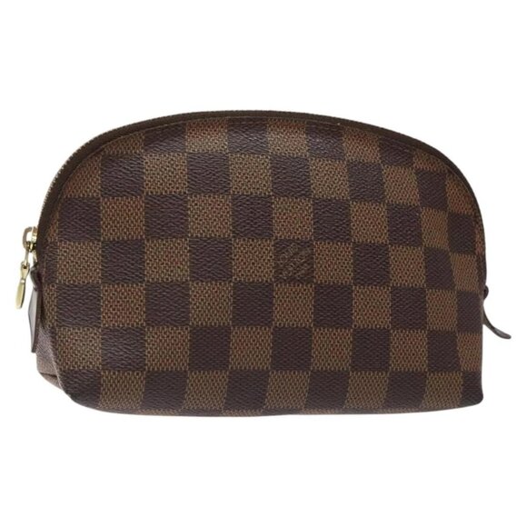 LOUIS VUITTON Damier Ebene Pochette Cosmetic PM Pouch N47516 LV Auth BD2195 - Picture 1 of 16